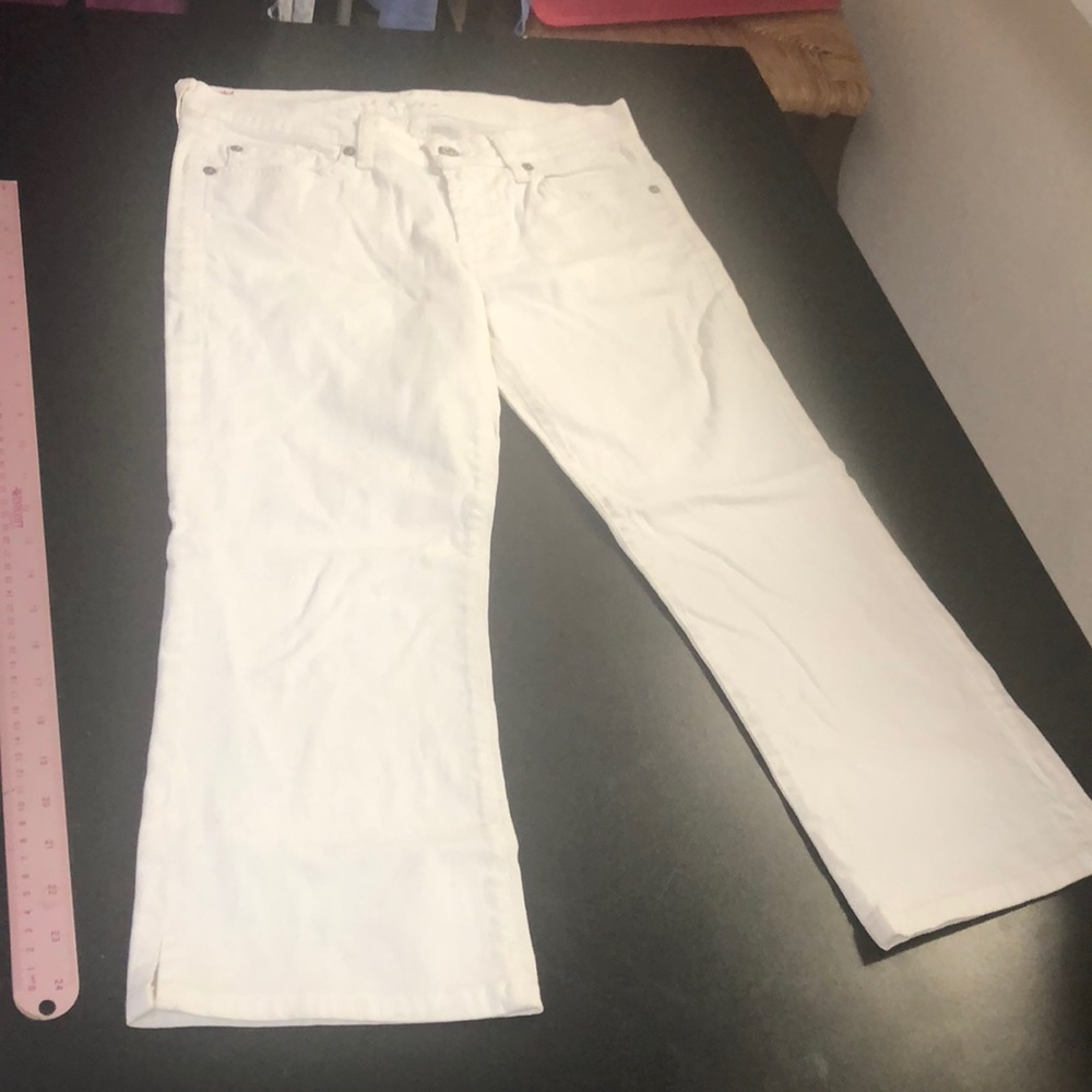 Seven for All Man Kind White Crop Jeans Sz27